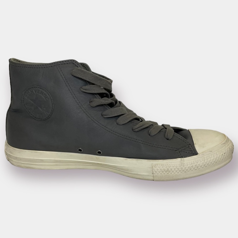 Leather Converse Chuck Taylor All Star High Tops Gray Size 11